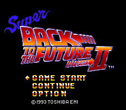 Super Back to the Future Part II (Japan) Title Screen